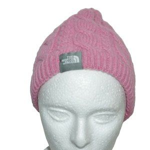 The North Face Pink Cable Knit Beanie